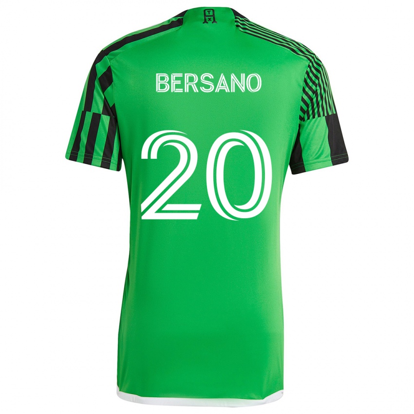 Kinder Matt Bersano #20 Grün Schwarz Heimtrikot Trikot 2024/25 T-Shirt Schweiz