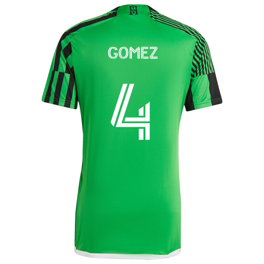 Kinder Antonio Gomez #4 Grün Schwarz Heimtrikot Trikot 2024/25 T-Shirt Schweiz