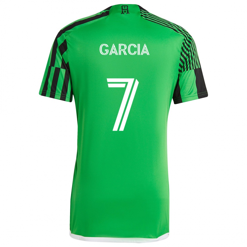 Kinder Anthony García #7 Grün Schwarz Heimtrikot Trikot 2024/25 T-Shirt Schweiz