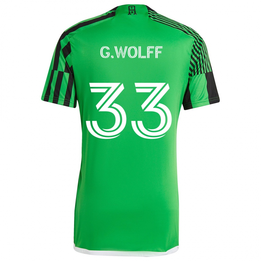 Kinder Gavin Wolff #33 Grün Schwarz Heimtrikot Trikot 2024/25 T-Shirt Schweiz