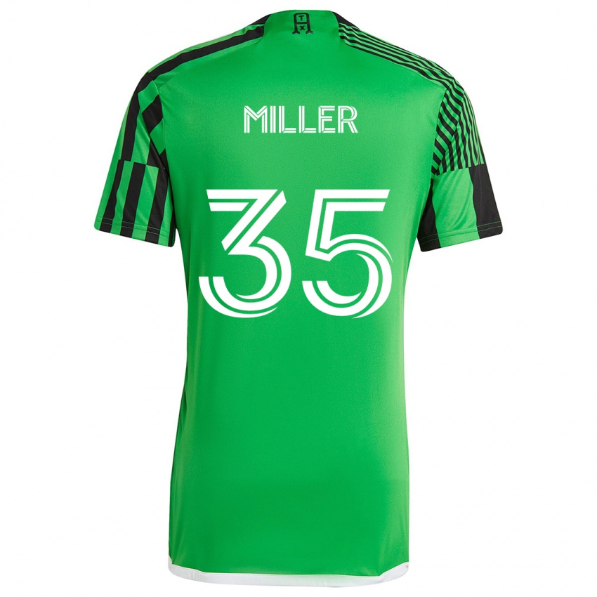 Kinder Mason Miller #35 Grün Schwarz Heimtrikot Trikot 2024/25 T-Shirt Schweiz