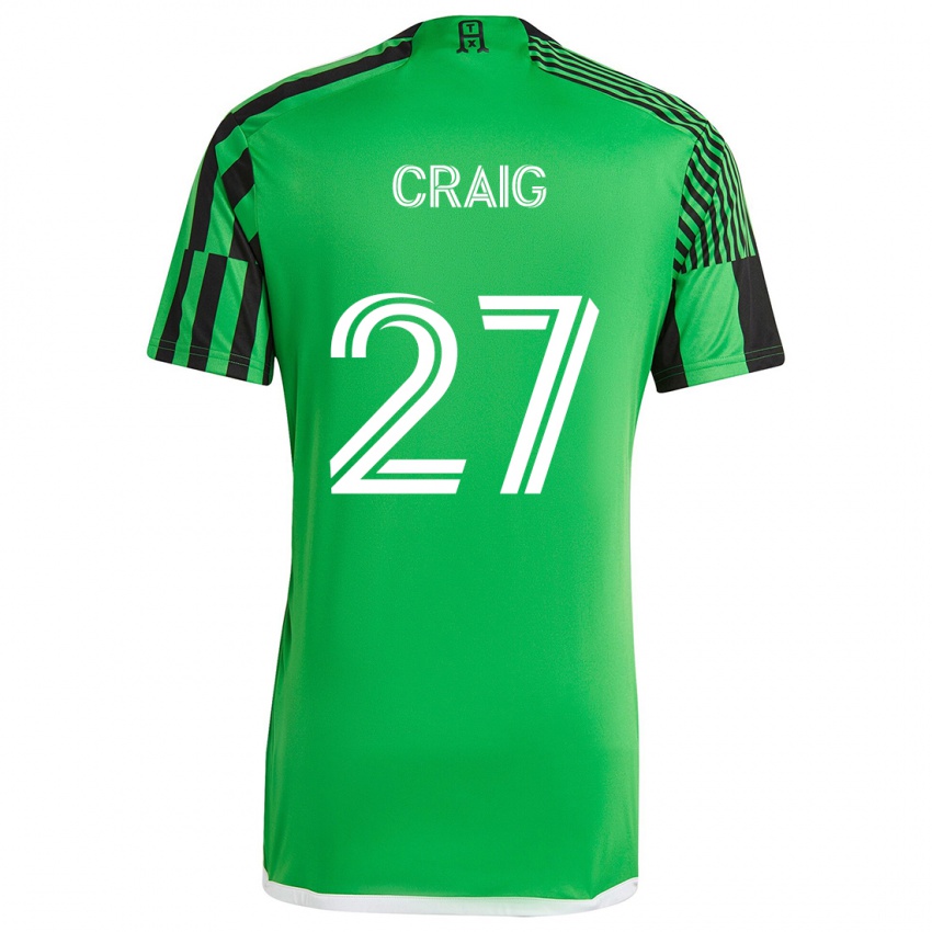 Kinder Brandan Craig #27 Grün Schwarz Heimtrikot Trikot 2024/25 T-Shirt Schweiz