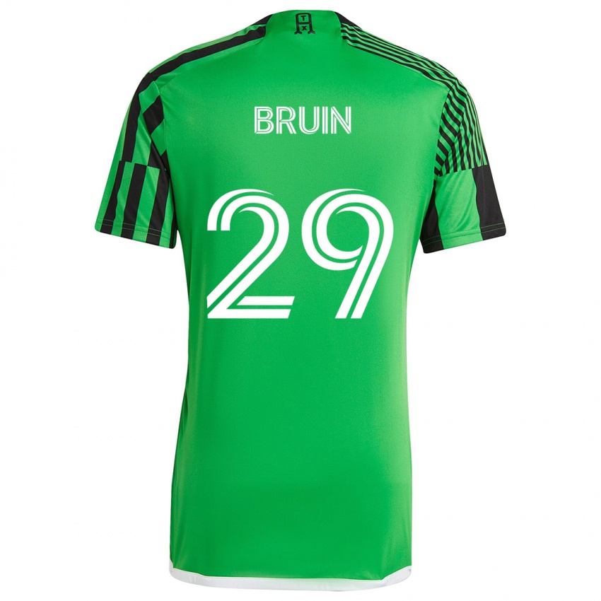 Kinder Will Bruin #29 Grün Schwarz Heimtrikot Trikot 2024/25 T-Shirt Schweiz