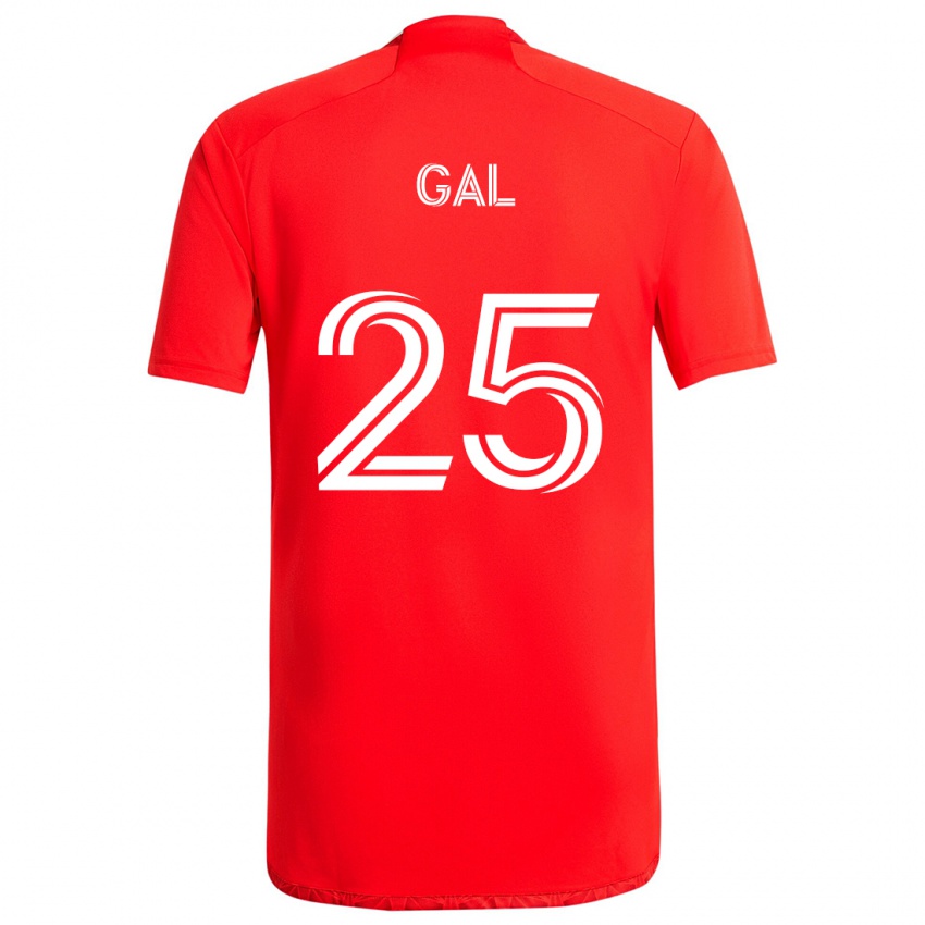 Enfant Maillot Jeff Gal #25 Rouge Blanc Tenues Domicile 2024/25 T-Shirt Suisse