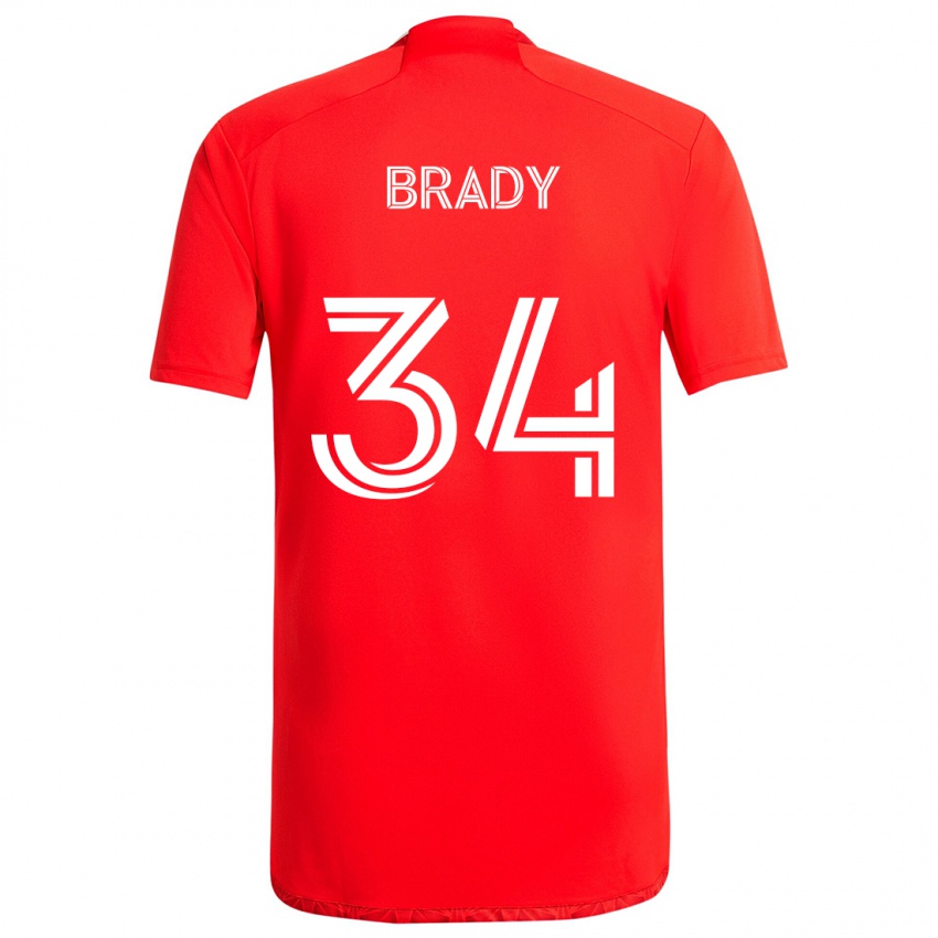 Kinder Chris Brady #34 Rot-Weiss Heimtrikot Trikot 2024/25 T-Shirt Schweiz