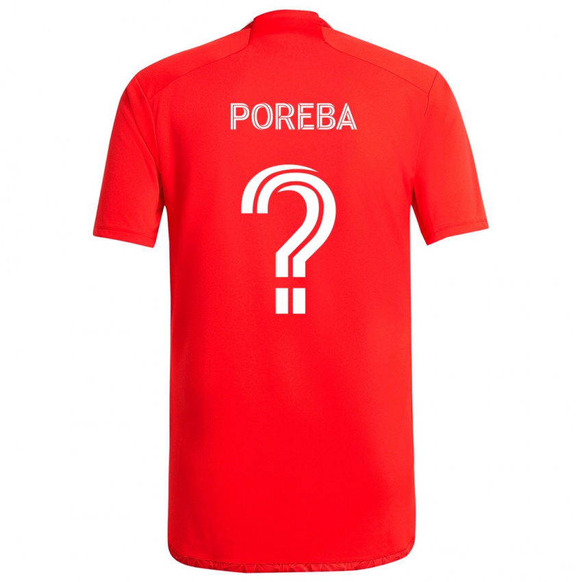 Kinder David Poreba #0 Rot-Weiss Heimtrikot Trikot 2024/25 T-Shirt Schweiz