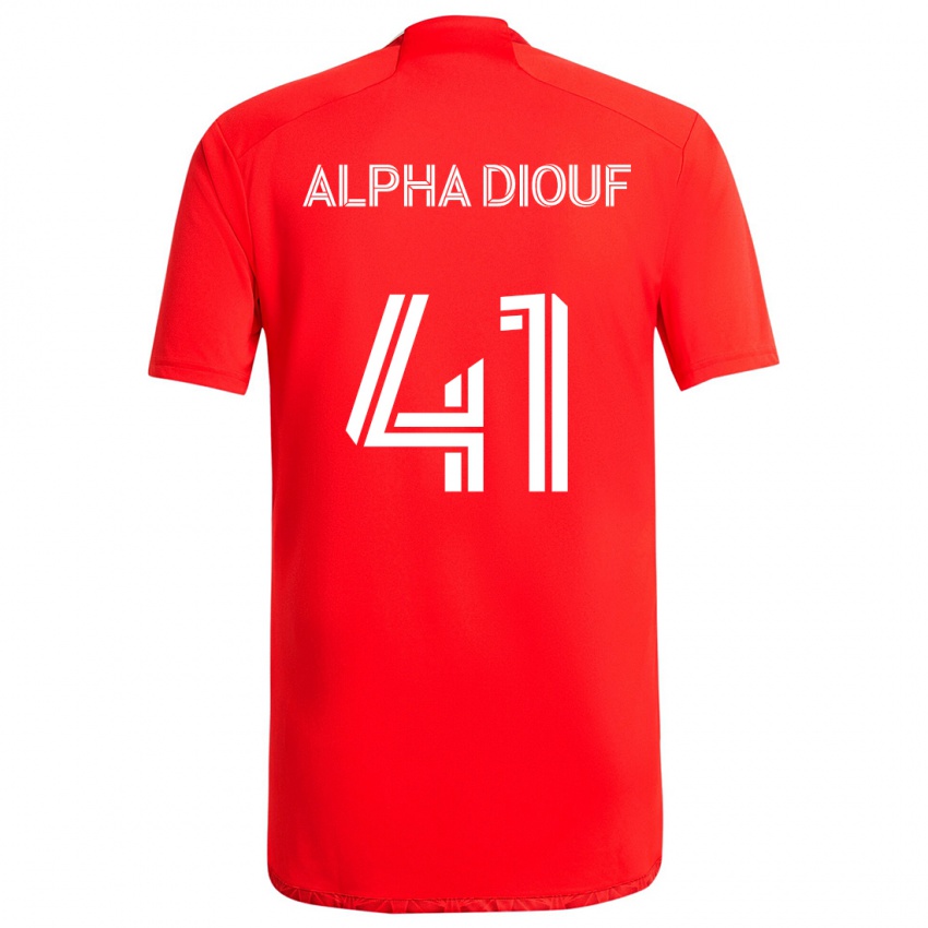 Kinder Jean Alpha Diouf #41 Rot-Weiss Heimtrikot Trikot 2024/25 T-Shirt Schweiz