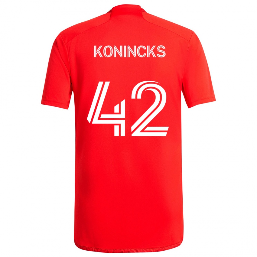 Kinder Diego Konincks #42 Rot-Weiss Heimtrikot Trikot 2024/25 T-Shirt Schweiz