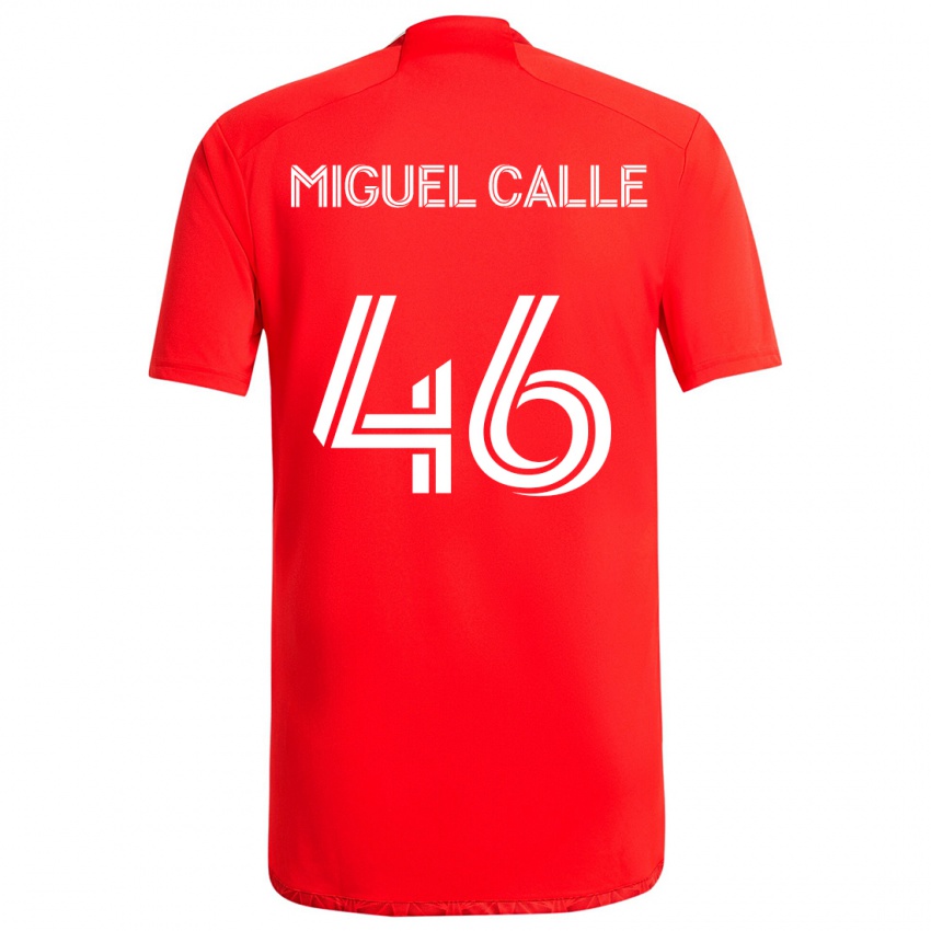 Kinder Juan Miguel Calle #46 Rot-Weiss Heimtrikot Trikot 2024/25 T-Shirt Schweiz