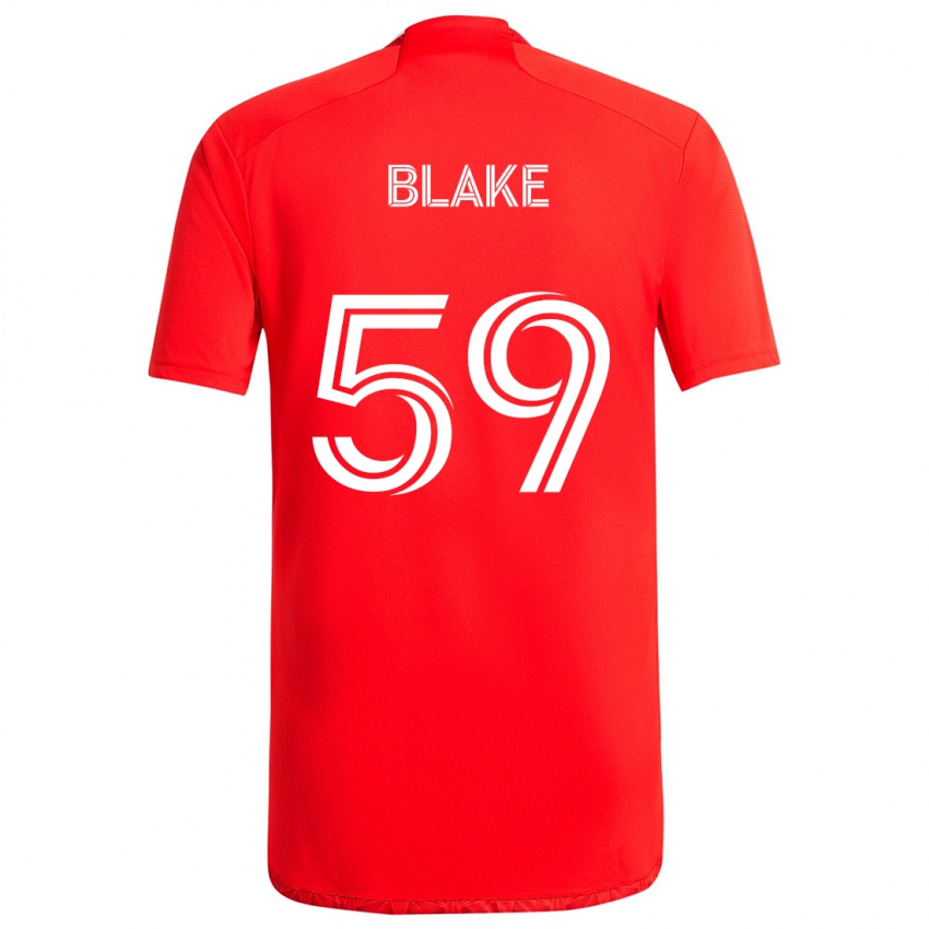 Kinder Romain Blake #59 Rot-Weiss Heimtrikot Trikot 2024/25 T-Shirt Schweiz