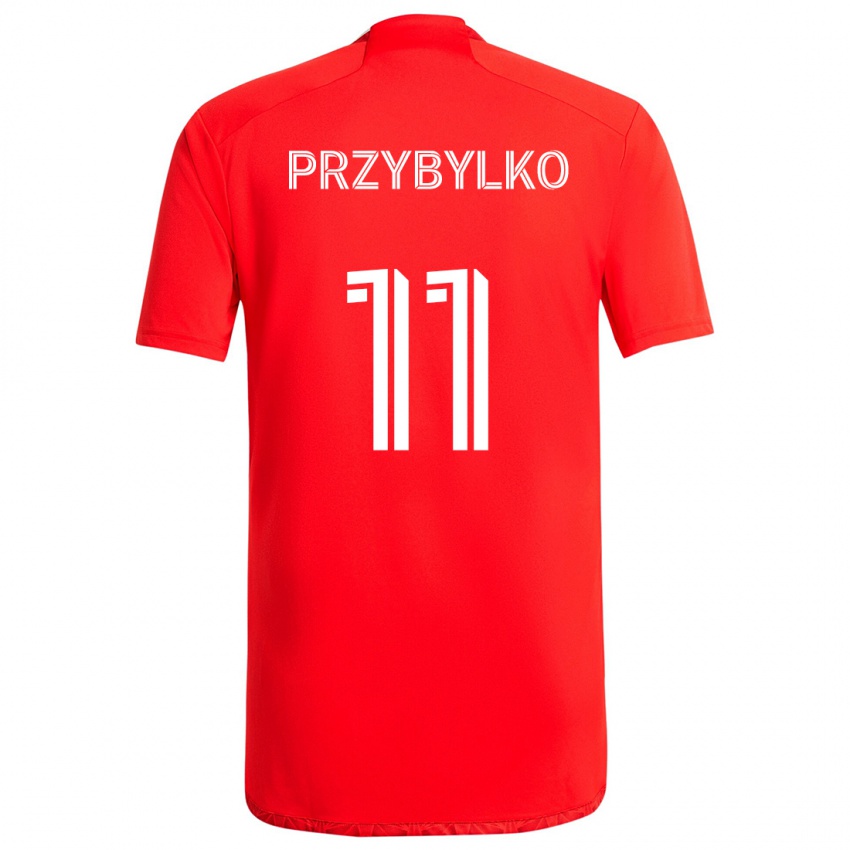 Kinder Kacper Przybylko #11 Rot-Weiss Heimtrikot Trikot 2024/25 T-Shirt Schweiz