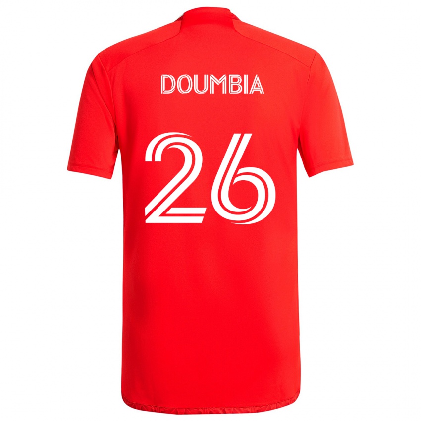 Enfant Maillot Ousmane Doumbia #26 Rouge Blanc Tenues Domicile 2024/25 T-Shirt Suisse