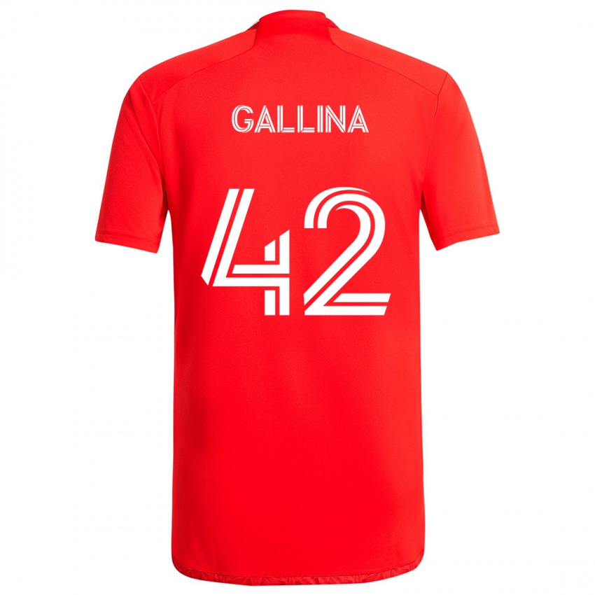 Kinder Henrique Gallina #42 Rot-Weiss Heimtrikot Trikot 2024/25 T-Shirt Schweiz