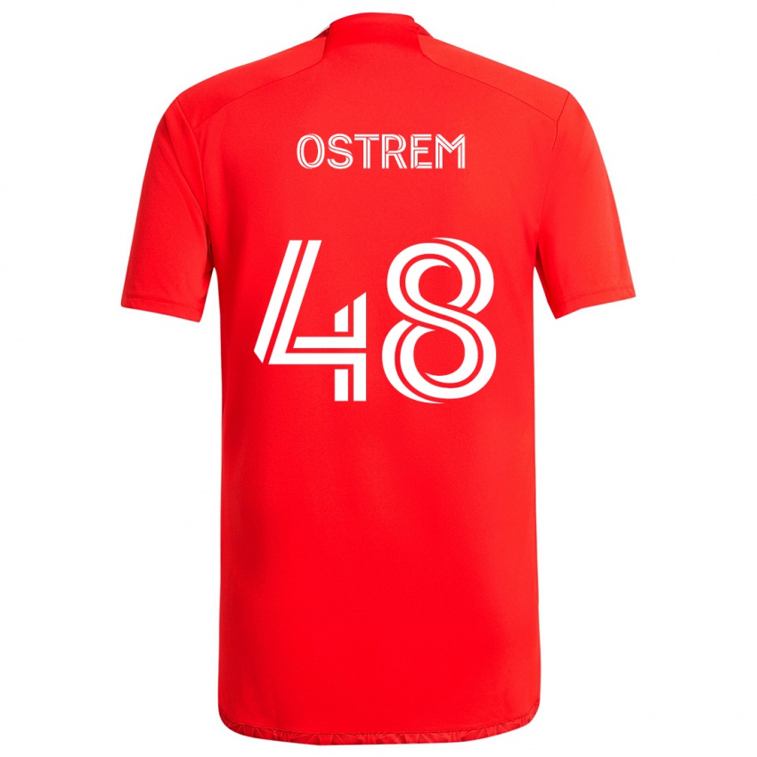 Kinder Charlie Ostrem #48 Rot-Weiss Heimtrikot Trikot 2024/25 T-Shirt Schweiz