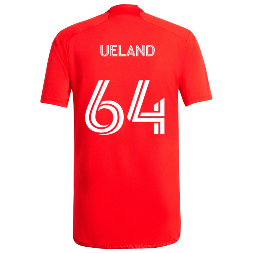 Kinder Andreas Ueland #64 Rot-Weiss Heimtrikot Trikot 2024/25 T-Shirt Schweiz