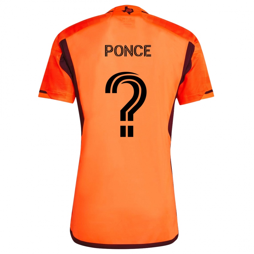 Kinder Ezequiel Ponce #0 Orange Schwarz Heimtrikot Trikot 2024/25 T-Shirt Schweiz