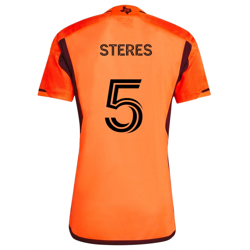 Kinder Daniel Steres #5 Orange Schwarz Heimtrikot Trikot 2024/25 T-Shirt Schweiz