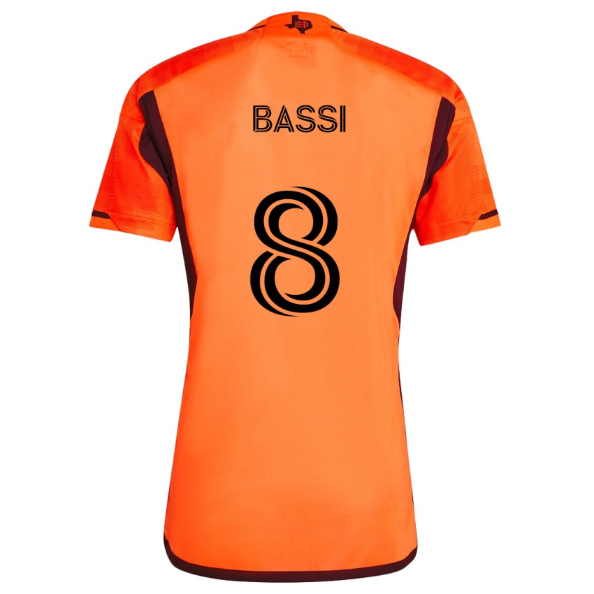 Kinder Amine Bassi #8 Orange Schwarz Heimtrikot Trikot 2024/25 T-Shirt Schweiz