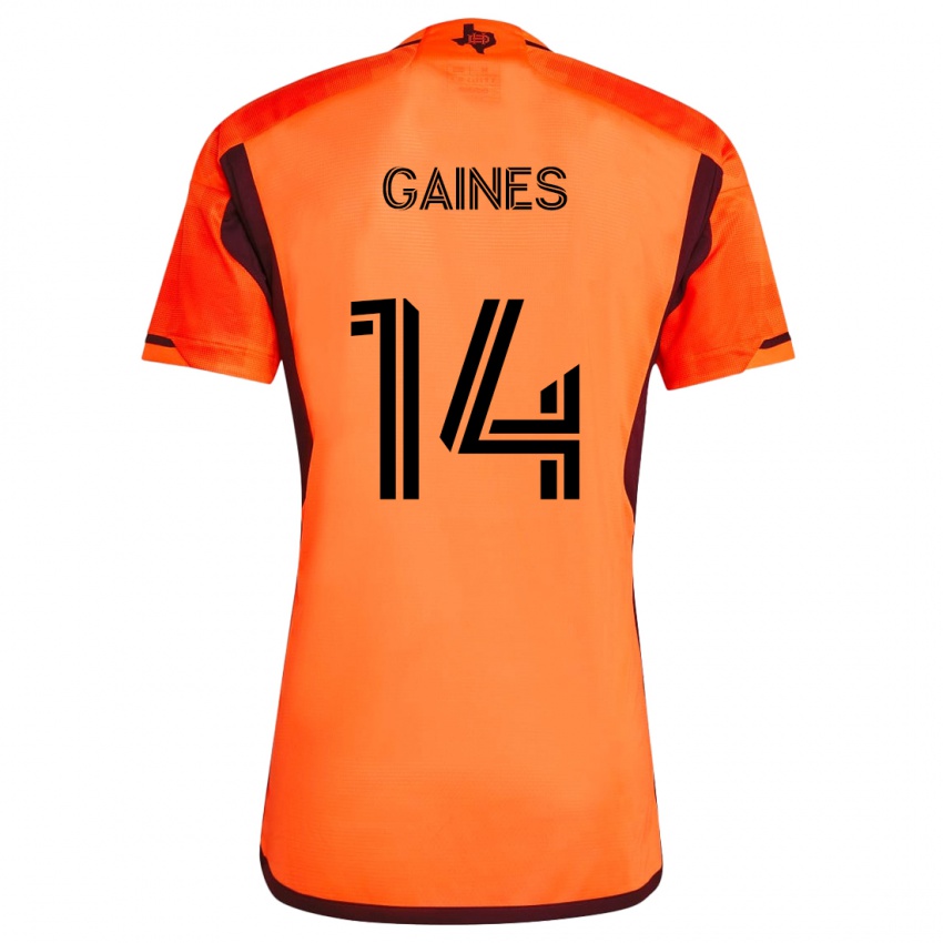 Kinder Mckinze Gaines #14 Orange Schwarz Heimtrikot Trikot 2024/25 T-Shirt Schweiz