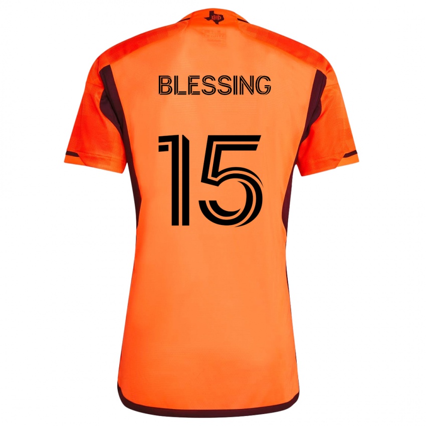 Kinder Latif Blessing #15 Orange Schwarz Heimtrikot Trikot 2024/25 T-Shirt Schweiz