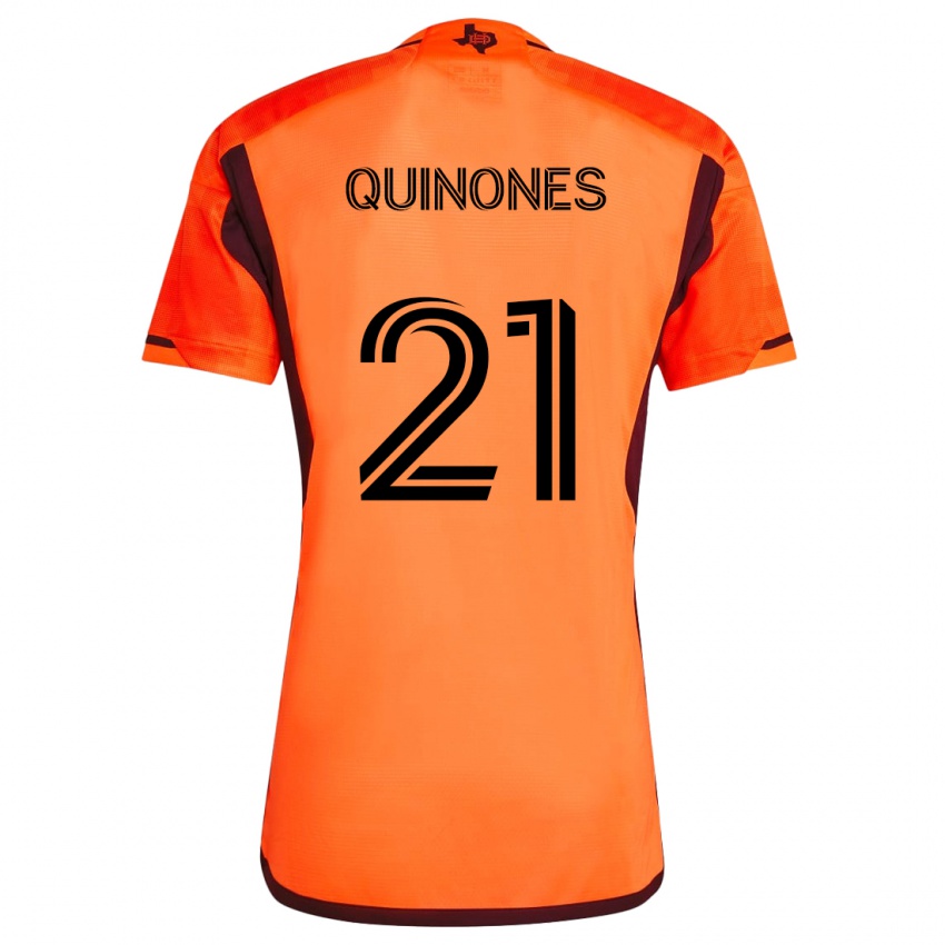 Kinder Nelson Quiñónes #21 Orange Schwarz Heimtrikot Trikot 2024/25 T-Shirt Schweiz