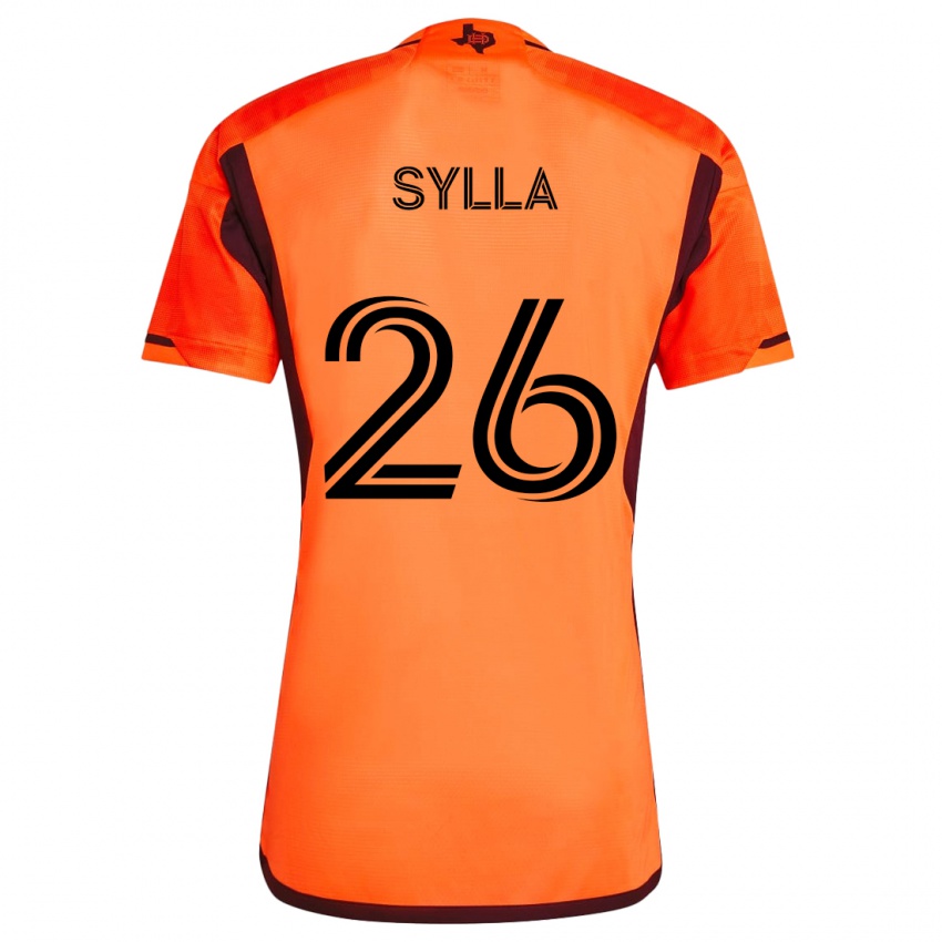 Kinder Ousmane Sylla #26 Orange Schwarz Heimtrikot Trikot 2024/25 T-Shirt Schweiz