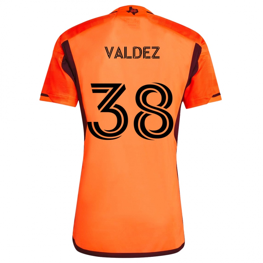 Kinder Xavier Valdez #38 Orange Schwarz Heimtrikot Trikot 2024/25 T-Shirt Schweiz