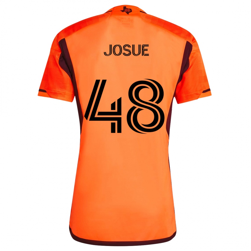 Kinder Josué #48 Orange Schwarz Heimtrikot Trikot 2024/25 T-Shirt Schweiz