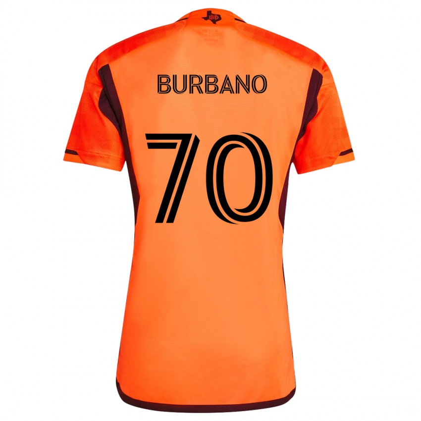 Kinder Jordy Burbano #70 Orange Schwarz Heimtrikot Trikot 2024/25 T-Shirt Schweiz