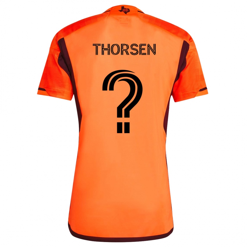 Kinder Liam Thorsen #0 Orange Schwarz Heimtrikot Trikot 2024/25 T-Shirt Schweiz