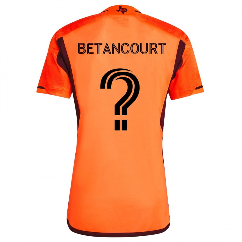 Kinder Noah Betancourt #0 Orange Schwarz Heimtrikot Trikot 2024/25 T-Shirt Schweiz