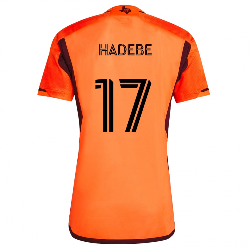 Kinder Teenage Hadebe #17 Orange Schwarz Heimtrikot Trikot 2024/25 T-Shirt Schweiz