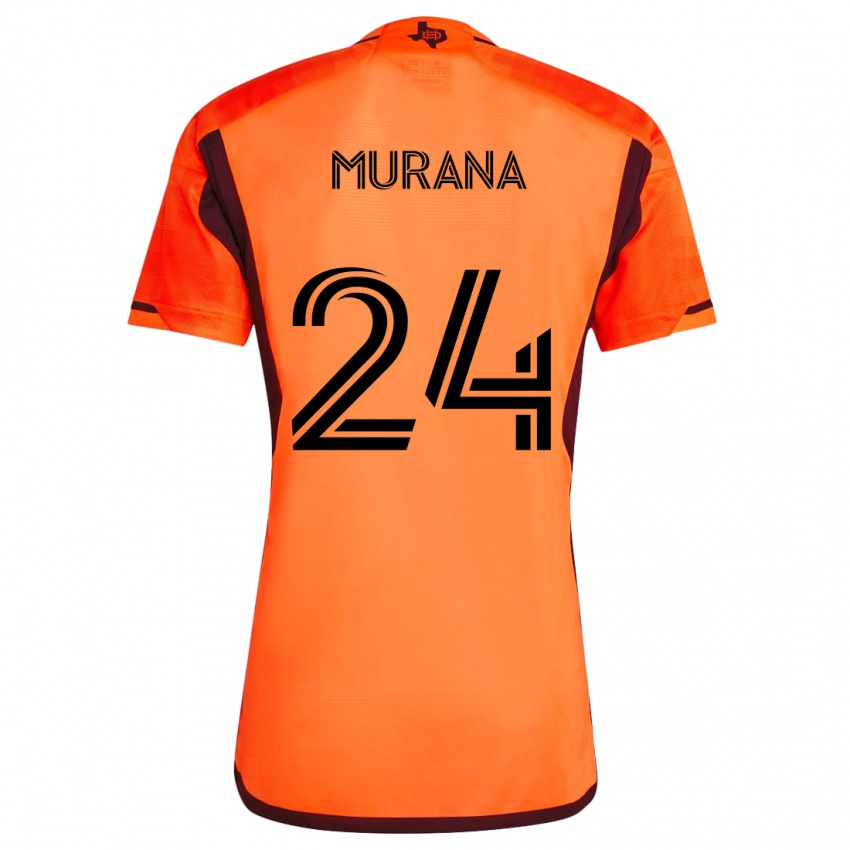 Kinder Mujeeb Murana #24 Orange Schwarz Heimtrikot Trikot 2024/25 T-Shirt Schweiz