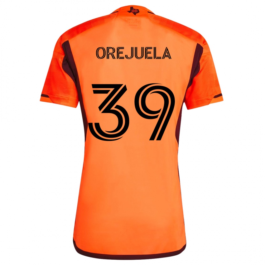 Kinder Jesus Orejuela #39 Orange Schwarz Heimtrikot Trikot 2024/25 T-Shirt Schweiz