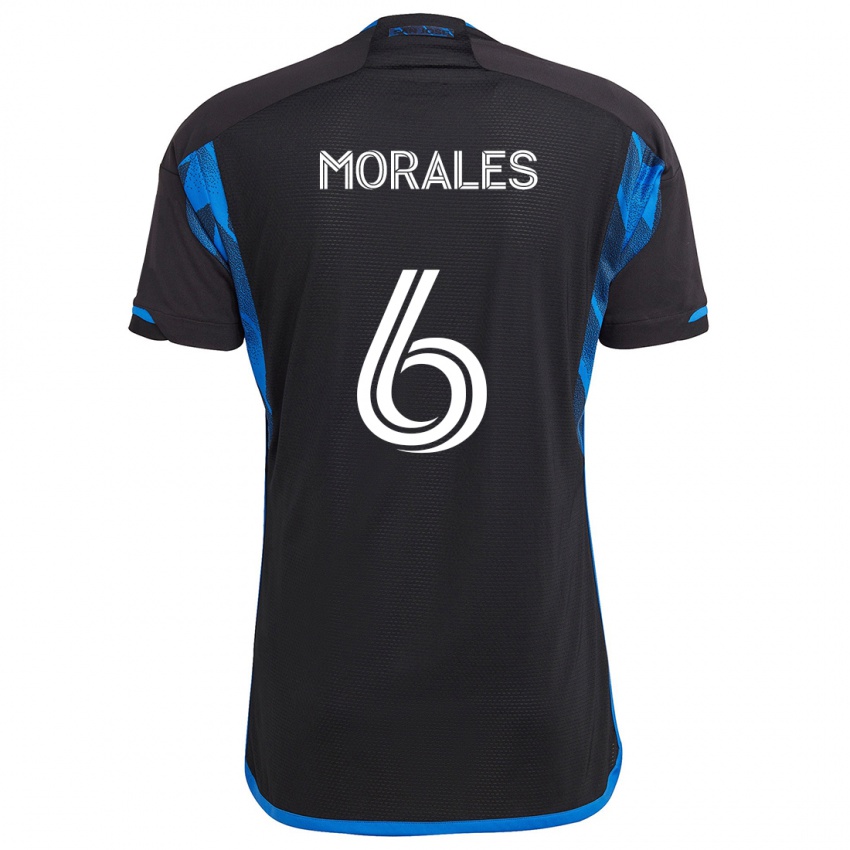 Enfant Maillot Alfredo Morales #6 Bleu Noir Tenues Domicile 2024/25 T-Shirt Suisse