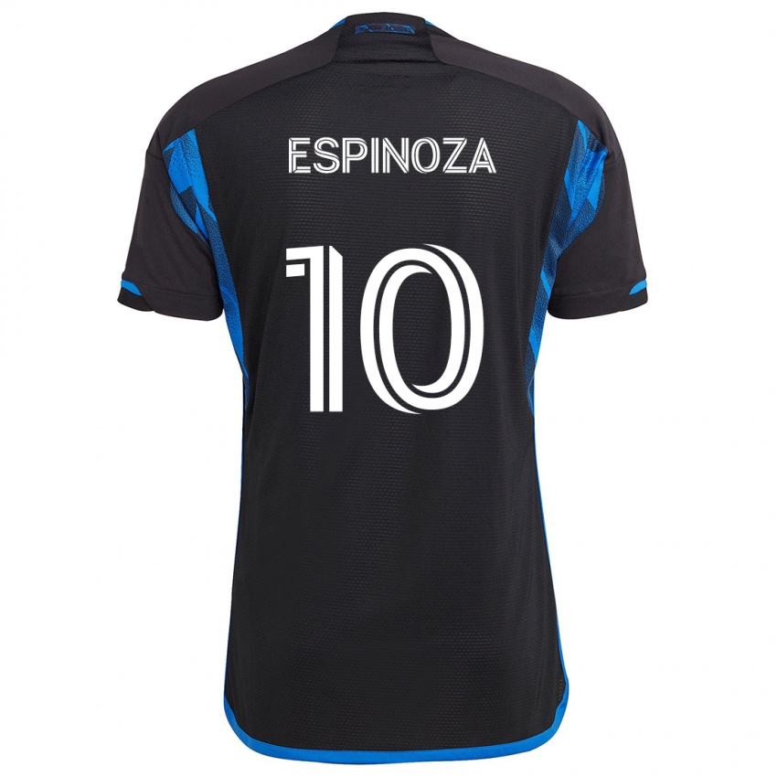 Kinder Cristian Espinoza #10 Blau Schwarz Heimtrikot Trikot 2024/25 T-Shirt Schweiz