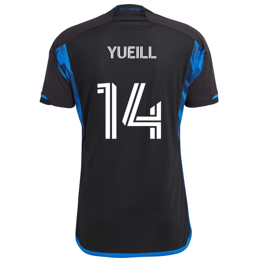 Kinder Jackson Yueill #14 Blau Schwarz Heimtrikot Trikot 2024/25 T-Shirt Schweiz