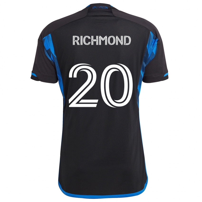 Enfant Maillot Will Richmond #20 Bleu Noir Tenues Domicile 2024/25 T-Shirt Suisse