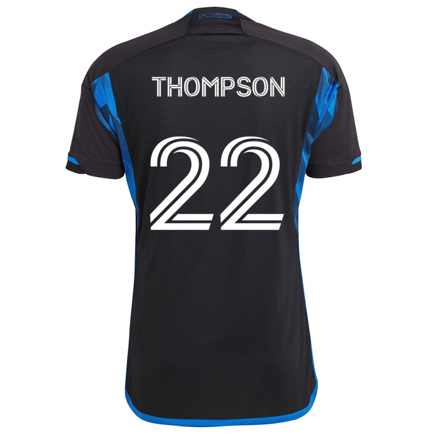 Enfant Maillot Tommy Thompson #22 Bleu Noir Tenues Domicile 2024/25 T-Shirt Suisse