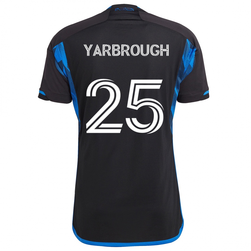 Enfant Maillot William Yarbrough #25 Bleu Noir Tenues Domicile 2024/25 T-Shirt Suisse