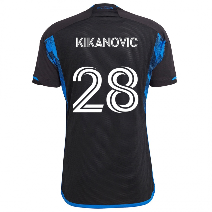 Kinder Benjamin Kikanovic #28 Blau Schwarz Heimtrikot Trikot 2024/25 T-Shirt Schweiz