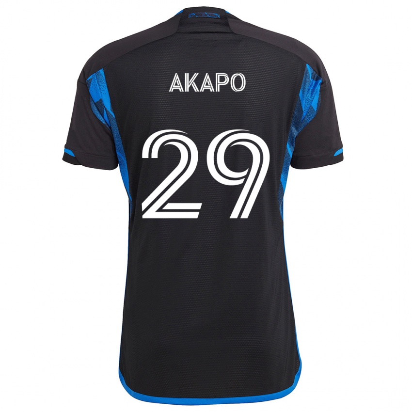 Kinder Carlos Akapo #29 Blau Schwarz Heimtrikot Trikot 2024/25 T-Shirt Schweiz