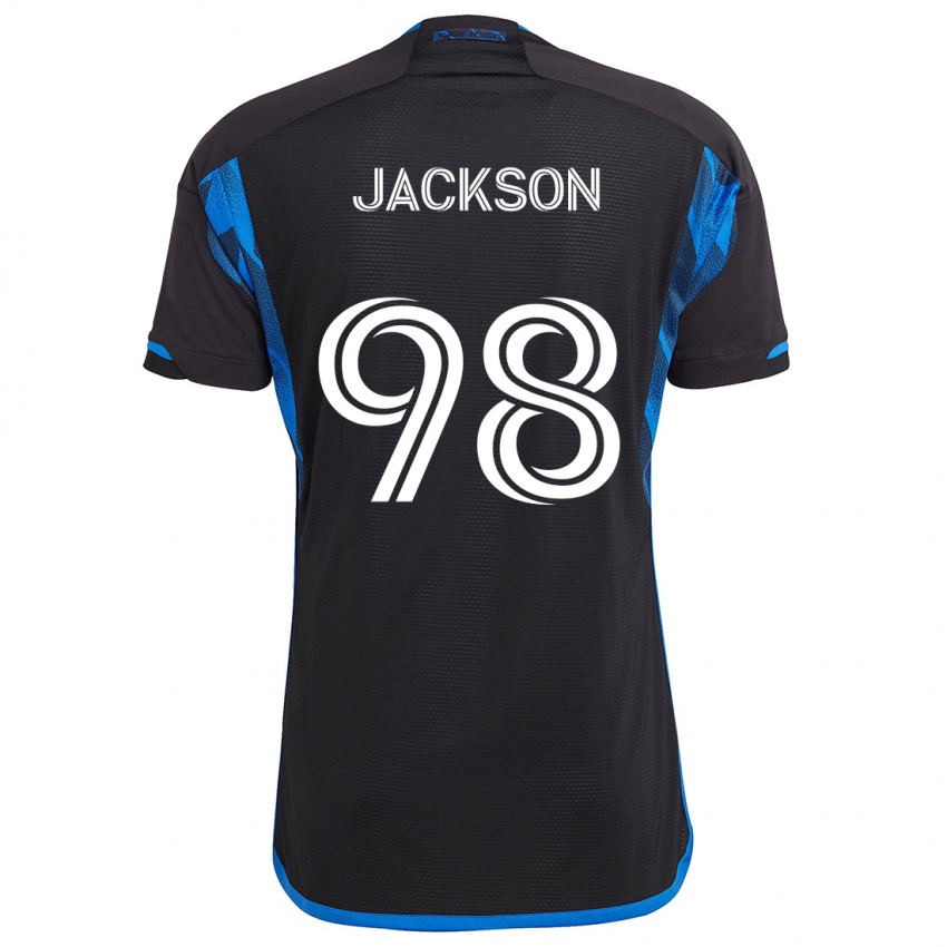 Enfant Maillot Jacob Jackson #98 Bleu Noir Tenues Domicile 2024/25 T-Shirt Suisse