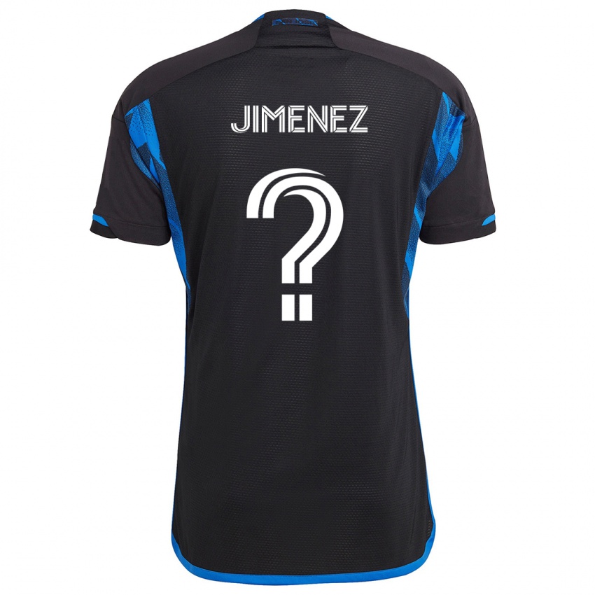 Enfant Maillot Kevin Jimenez #0 Bleu Noir Tenues Domicile 2024/25 T-Shirt Suisse