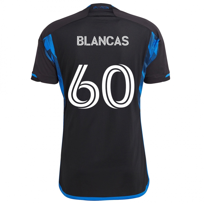 Kinder Eduardo Blancas #60 Blau Schwarz Heimtrikot Trikot 2024/25 T-Shirt Schweiz