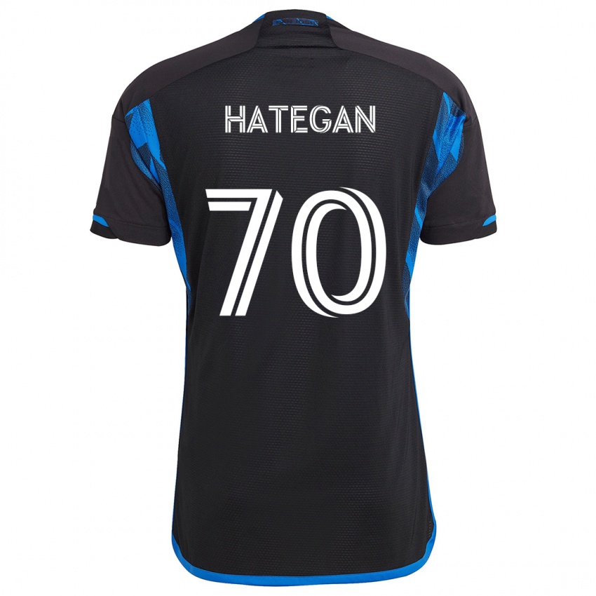 Kinder Roberto Hategan #70 Blau Schwarz Heimtrikot Trikot 2024/25 T-Shirt Schweiz