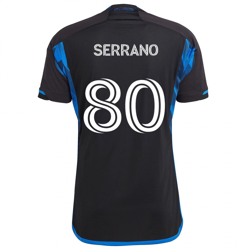 Kinder David Serrano #80 Blau Schwarz Heimtrikot Trikot 2024/25 T-Shirt Schweiz