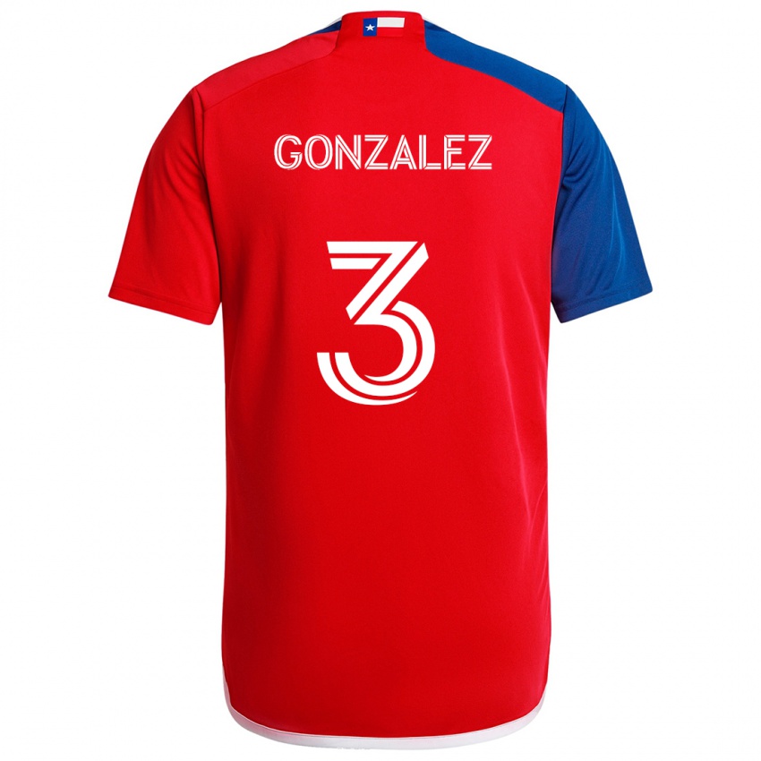 Kinder Omar González #3 Blau Rot Heimtrikot Trikot 2024/25 T-Shirt Schweiz