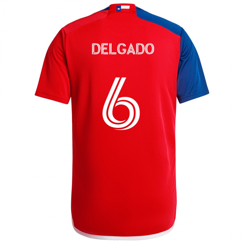 Enfant Maillot Patrickson Delgado #6 Bleu Rouge Tenues Domicile 2024/25 T-Shirt Suisse