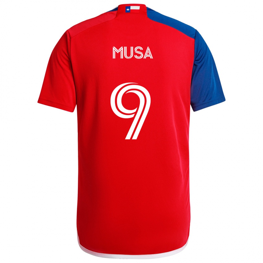 Enfant Maillot Petar Musa #9 Bleu Rouge Tenues Domicile 2024/25 T-Shirt Suisse